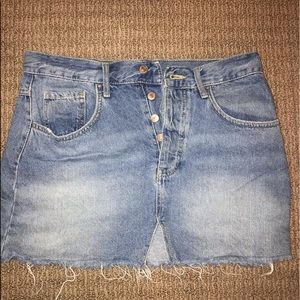 Jean button up skirt